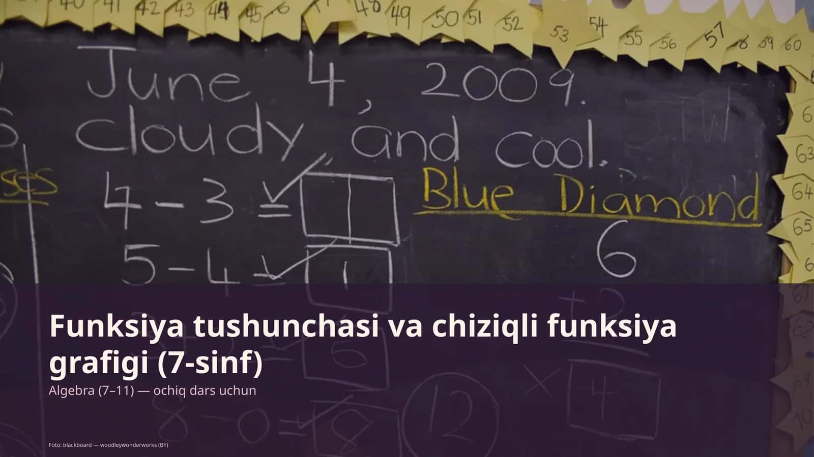 Funksiya tushunchasi va chiziqli funksiya grafigi (7-sinf) 1