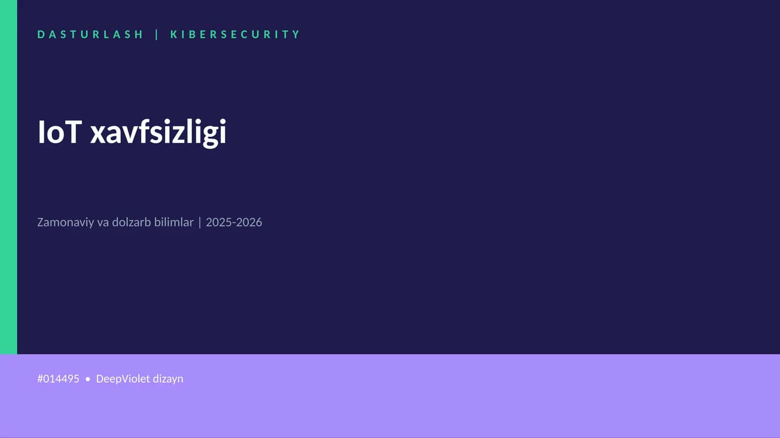 IoT xavfsizligi 1