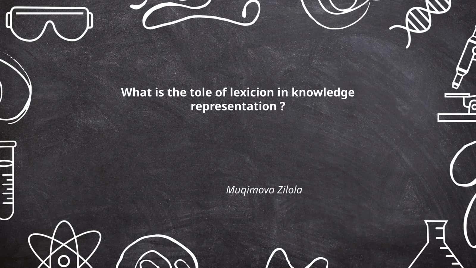 Lexicon in Knowledge Representation 1