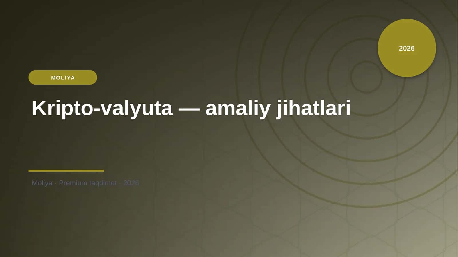 Kripto-valyuta — amaliy jihatlari 1