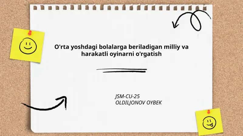 O'rta yoshdagi bolalarga beriladigan milliy va harakatli oyinarni o'rgatish 1