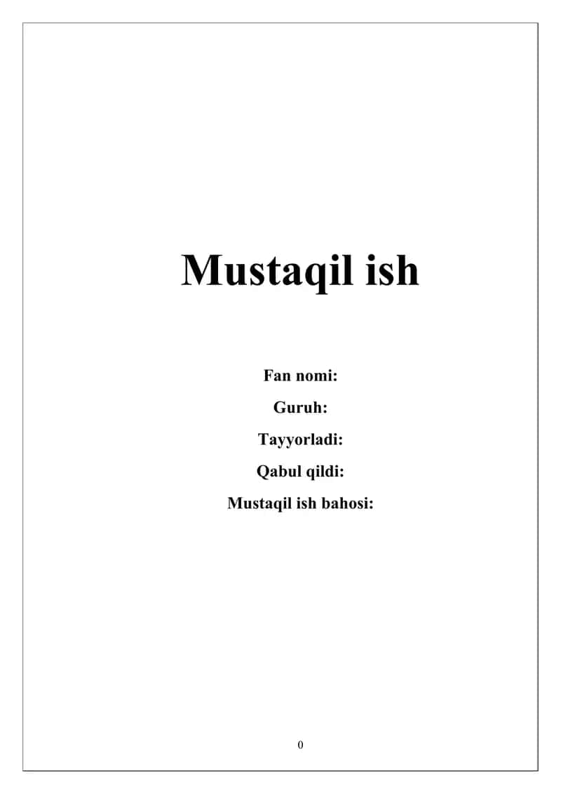 “Qayta qurish” yillarida O’zbekistondagi ijtimoiy-siyosiy vaziyat.  Mustaqil ish 1