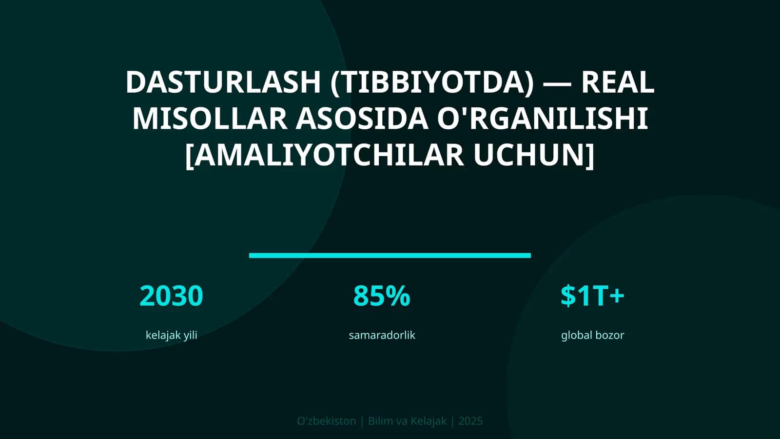 Dasturlash (tibbiyotda) — real misollar asosida o'rganilishi [amaliyotchilar uchun] 1