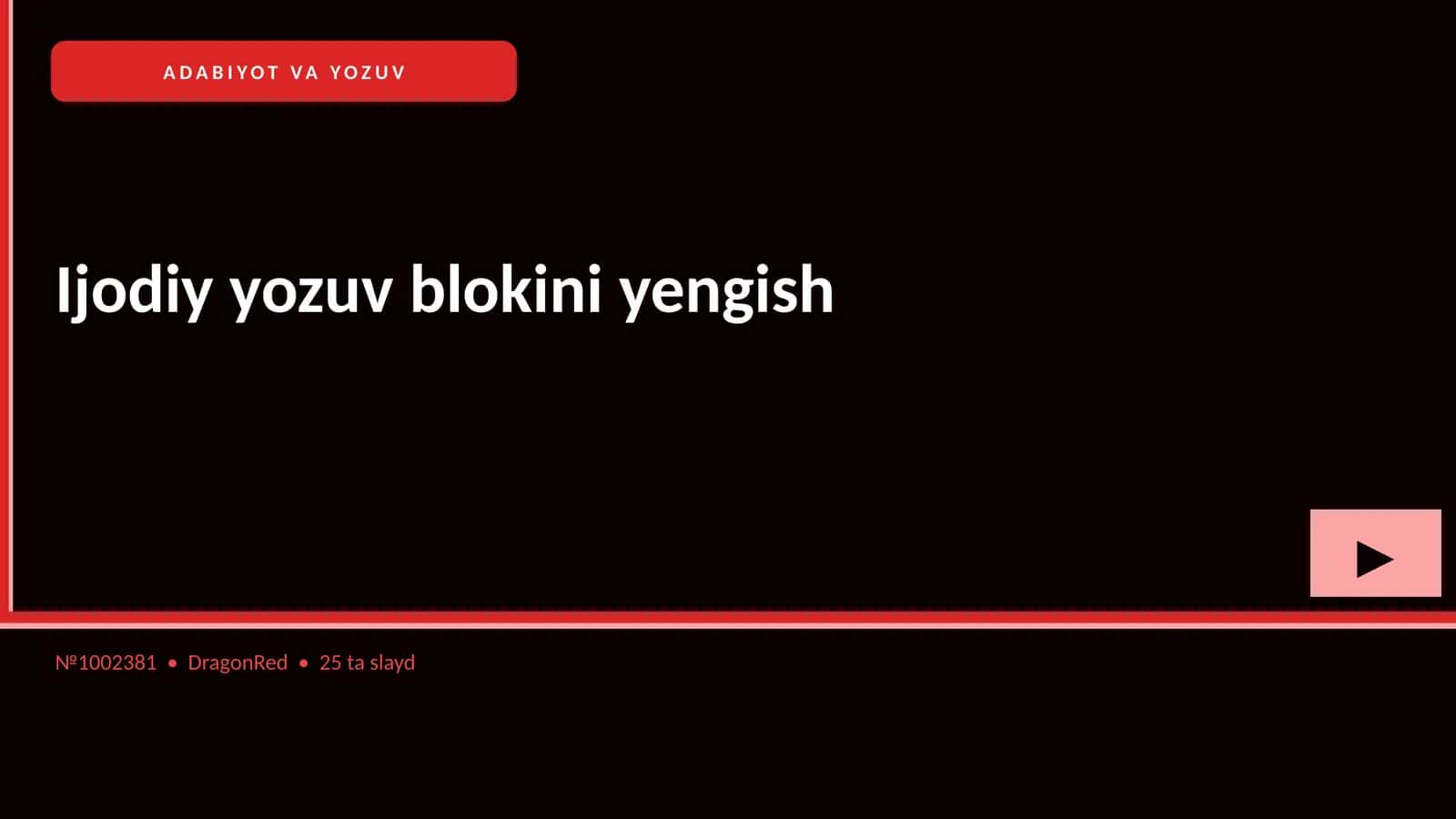 ADABIYOT VA YOZUV 1