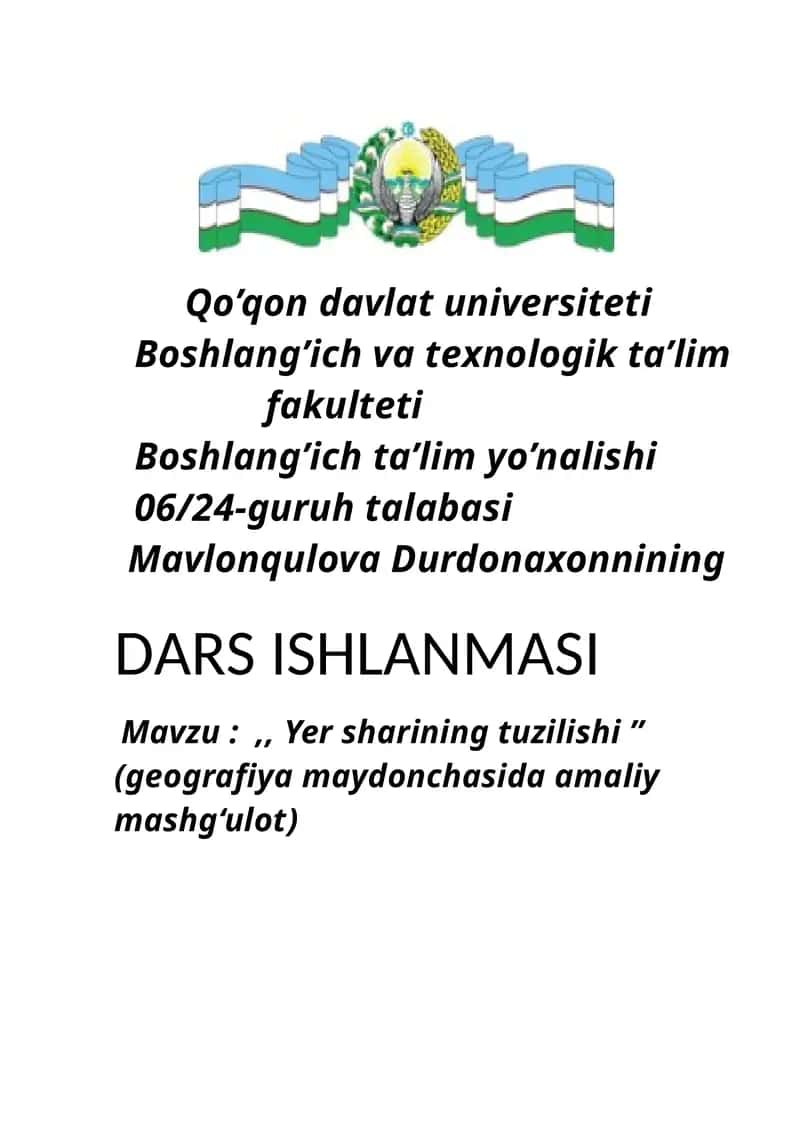 Dars ishlanma 1