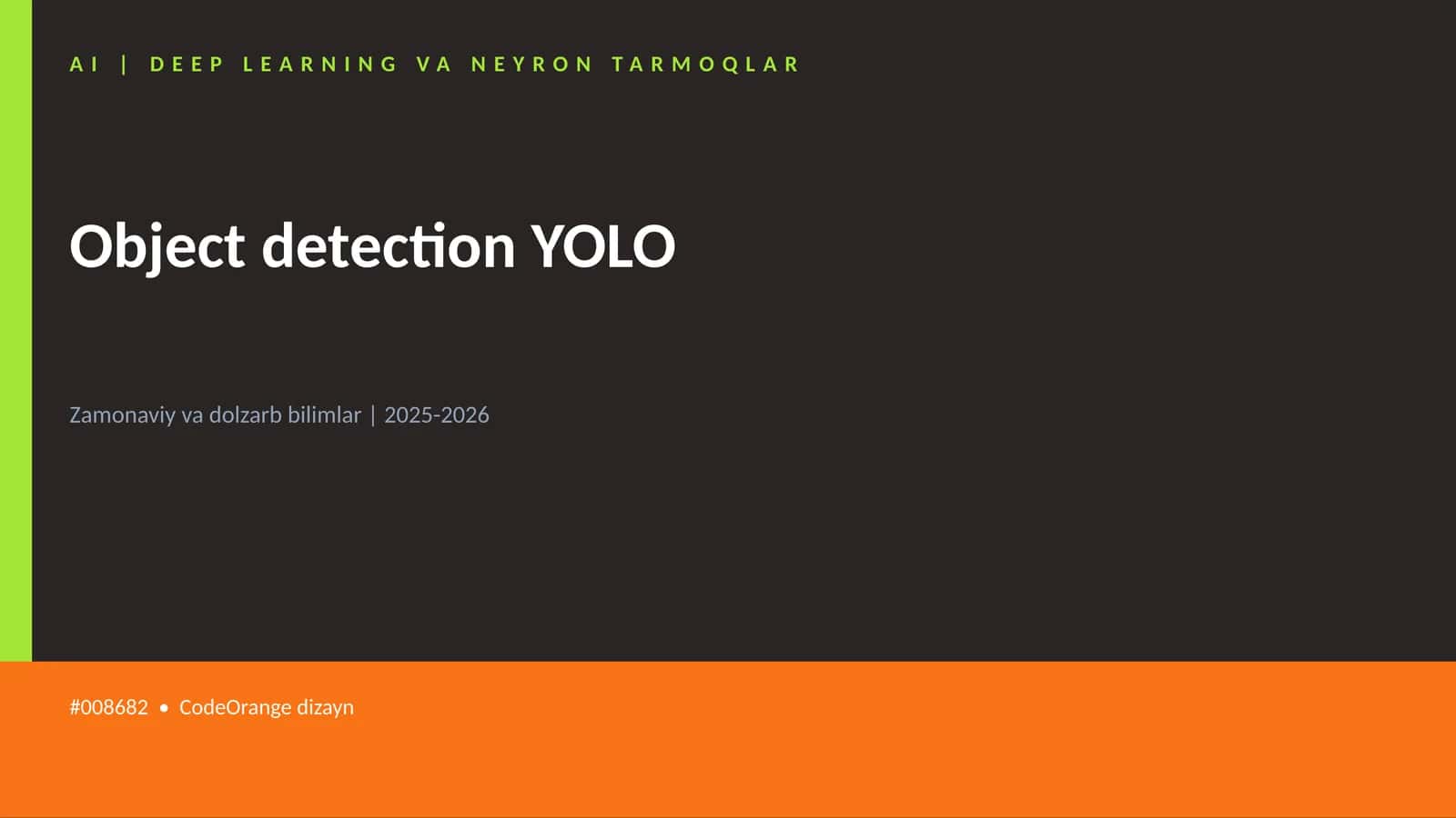 AI | DEEP LEARNING VA NEYRON TARMOQLAR 1