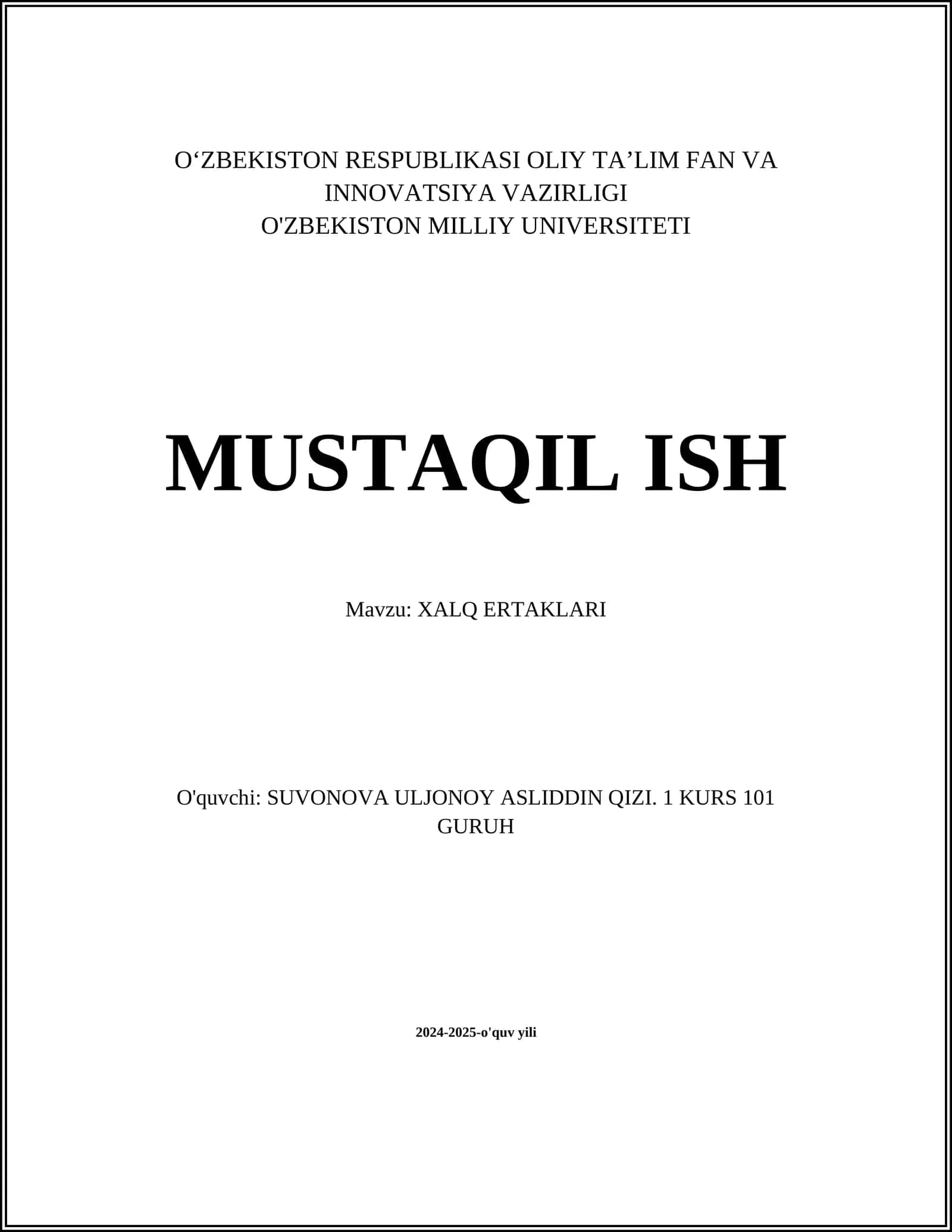 XALQ ERTAKLARI 1