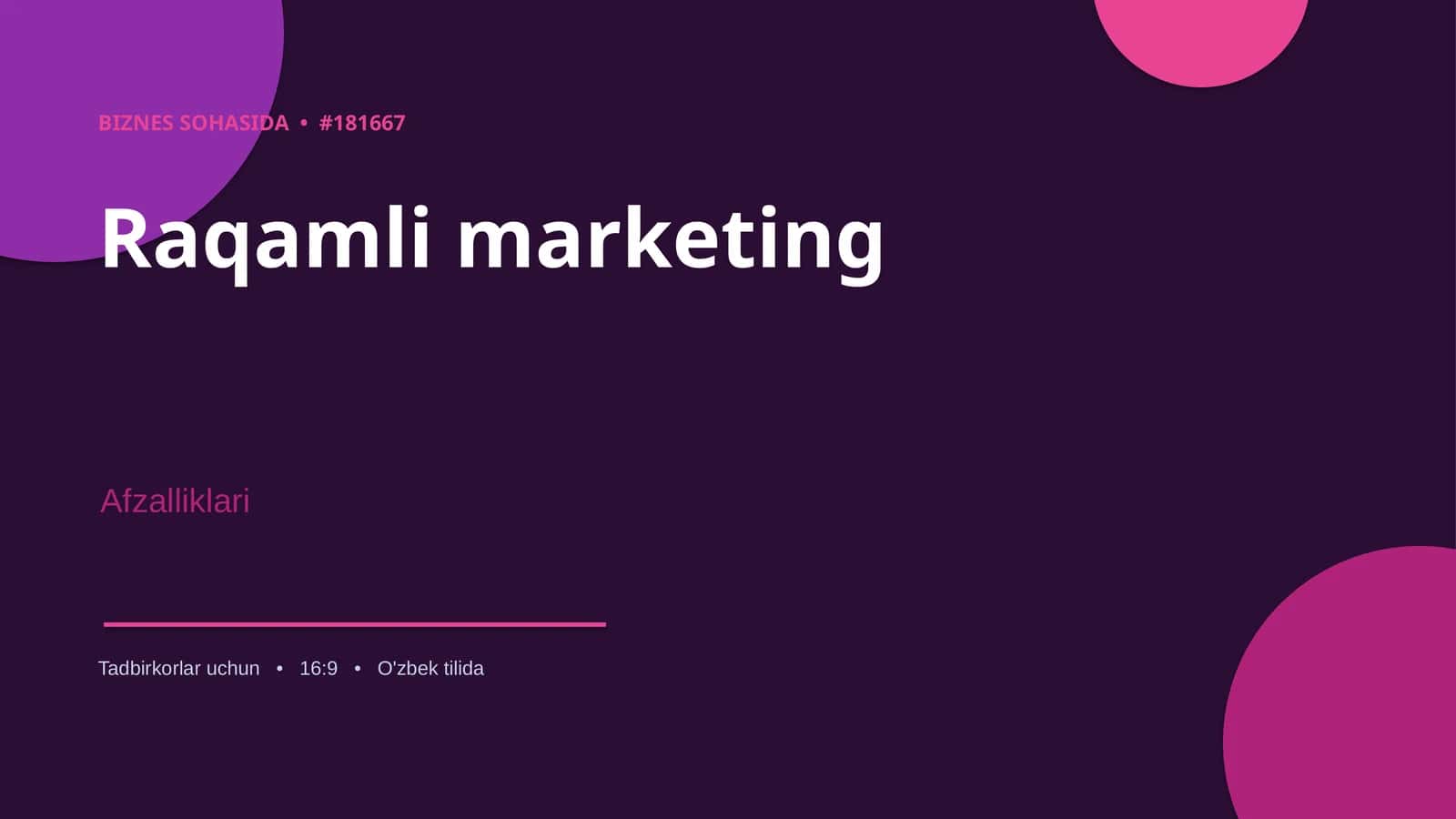 Raqamli marketing 1