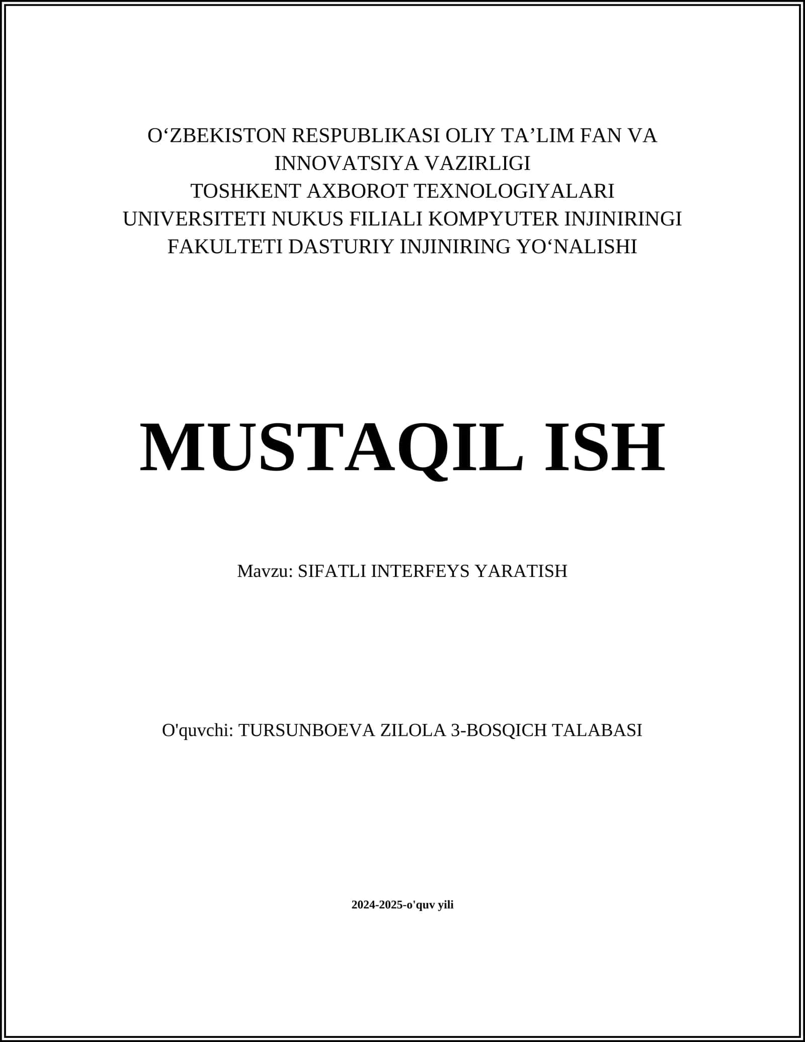 SIFATLI INTERFEYS YARATISH 1