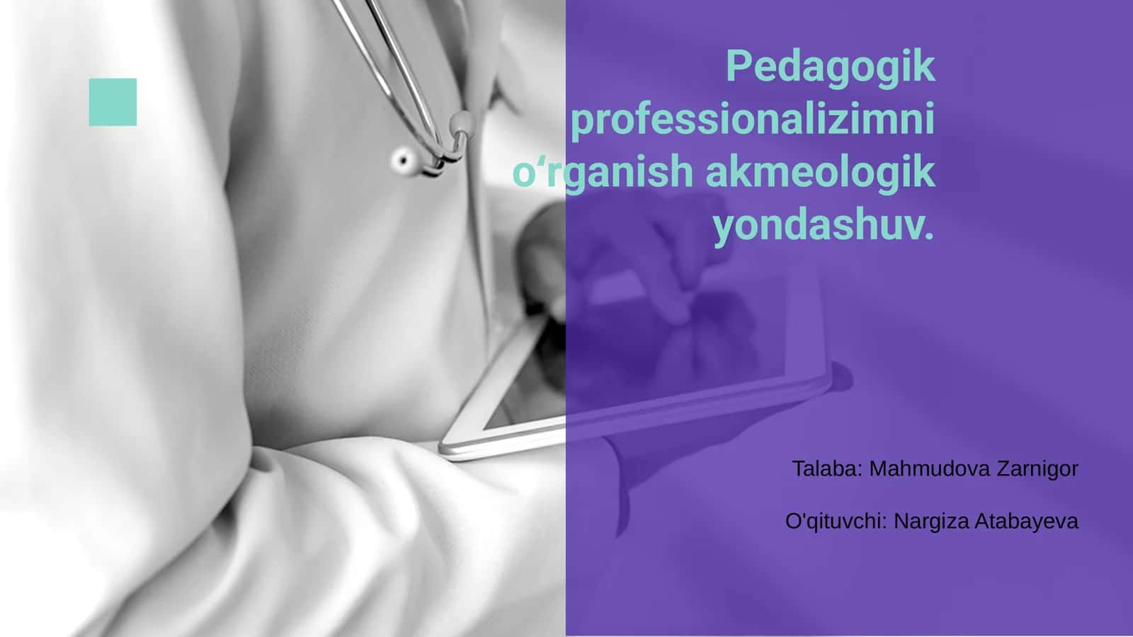 Pedagogik professionalizimni oʻrganish akmeologik yondashuv 1