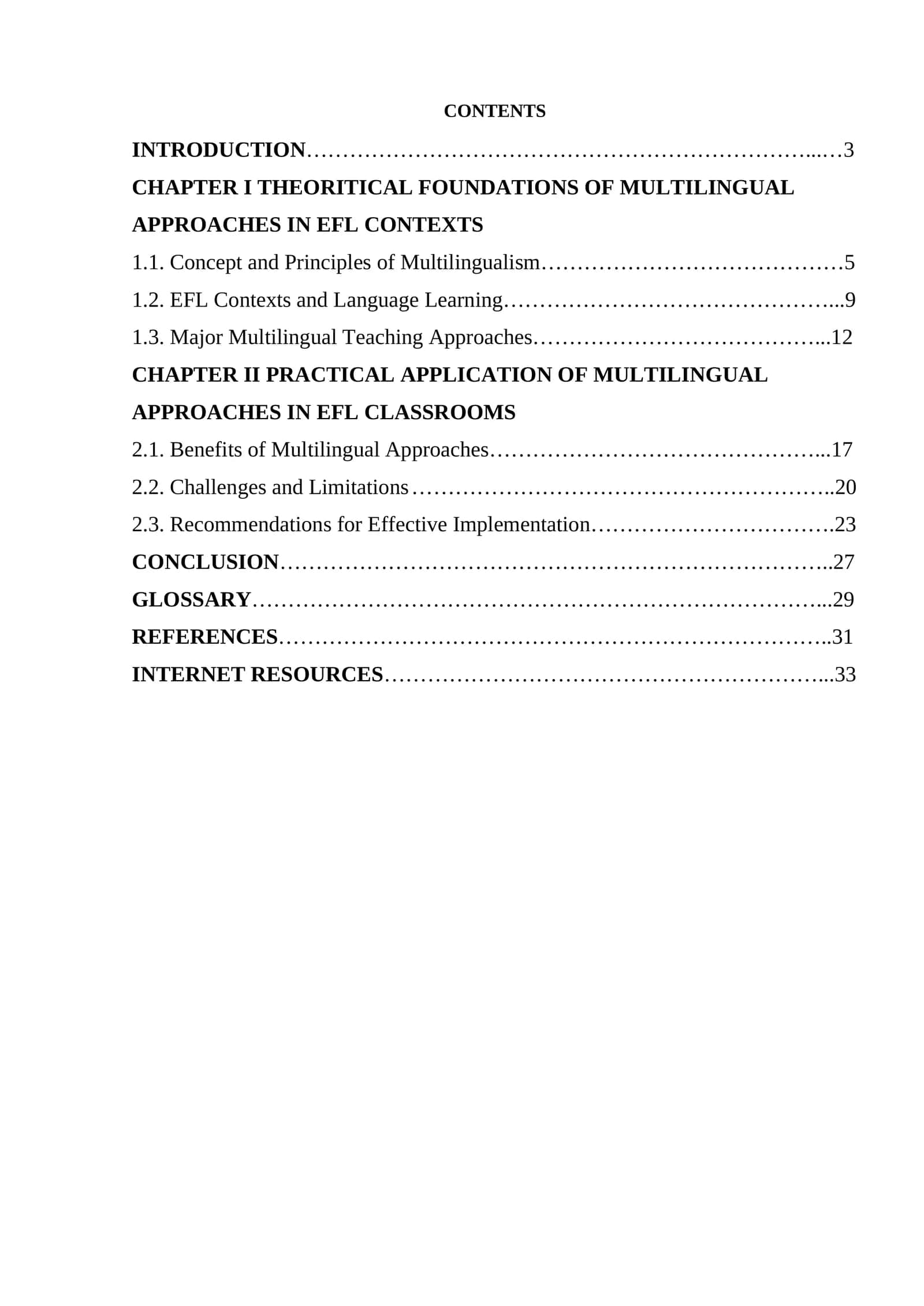 Multilingual approaches in EFL contexts 1