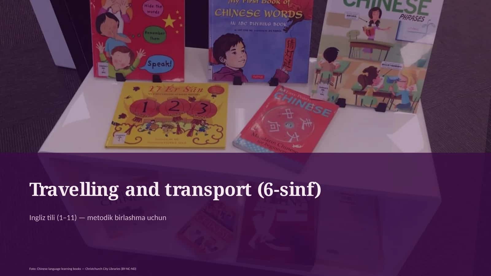 6-sinf Ingliz tili Travelling and transport metodik birlashma 1