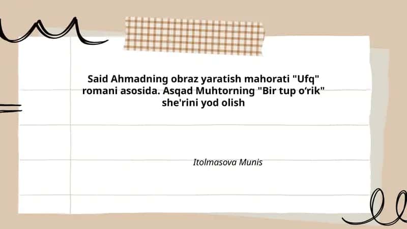 "Ufq" romani 1