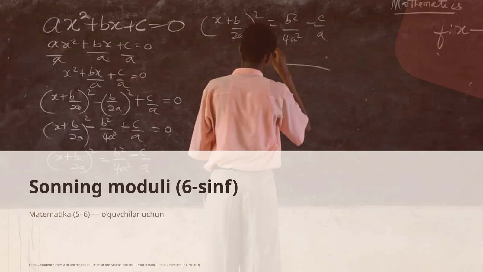 Sonning moduli (6-sinf) 1