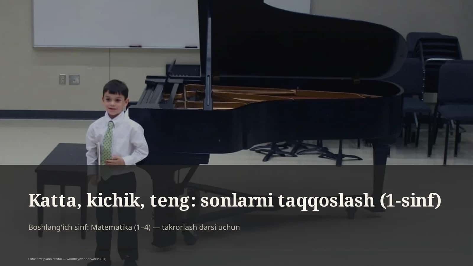 Katta, kichik, teng: sonlarni taqqoslash (1-sinf) 1