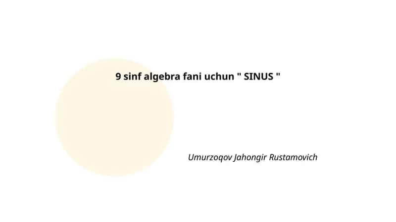 Sinus 1