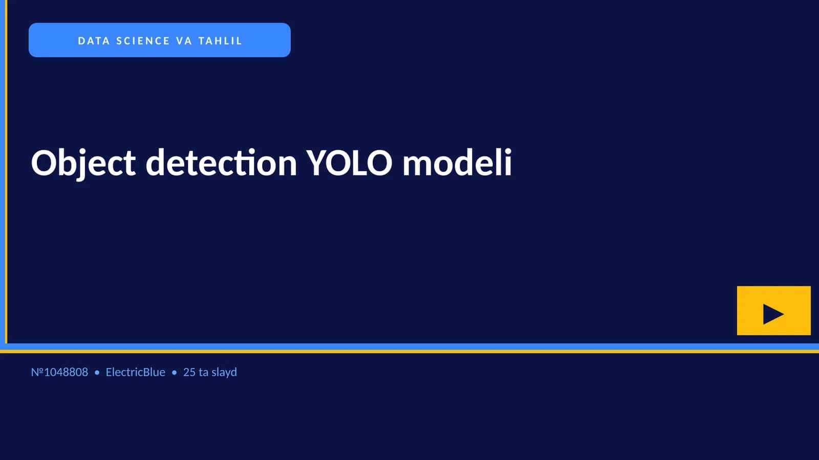 Object detection YOLO modeli 1