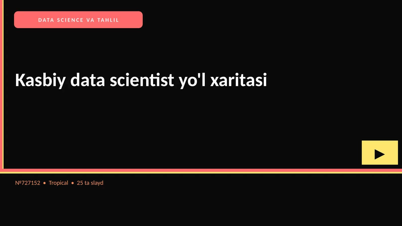 Kasbiy data scientist yo'l xaritasi 1