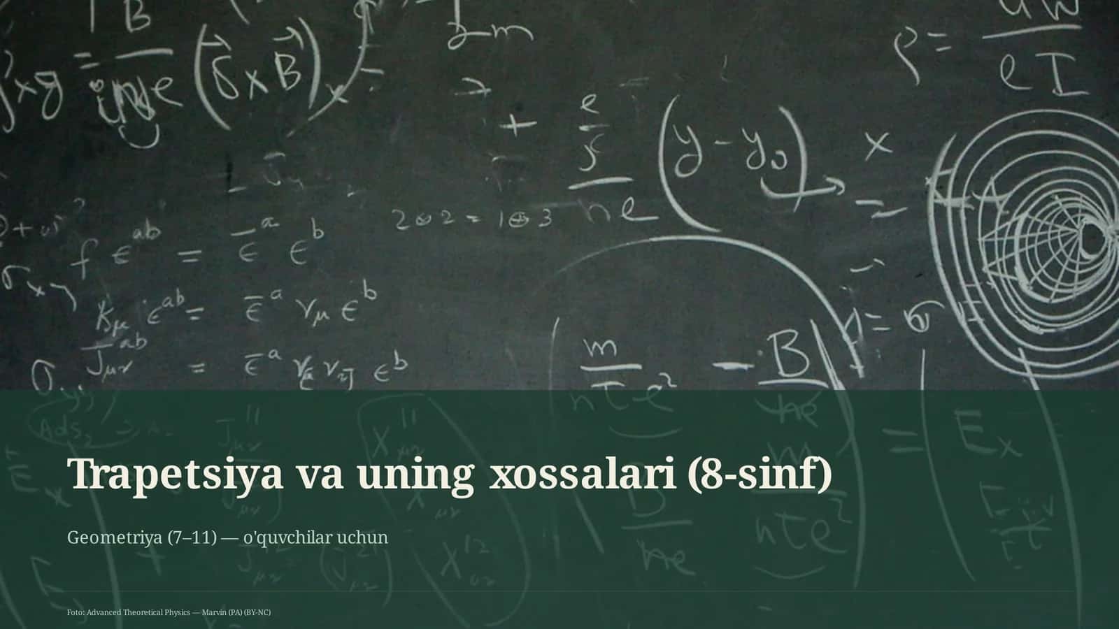 Trapetsiya va uning xossalari (8-sinf) 1