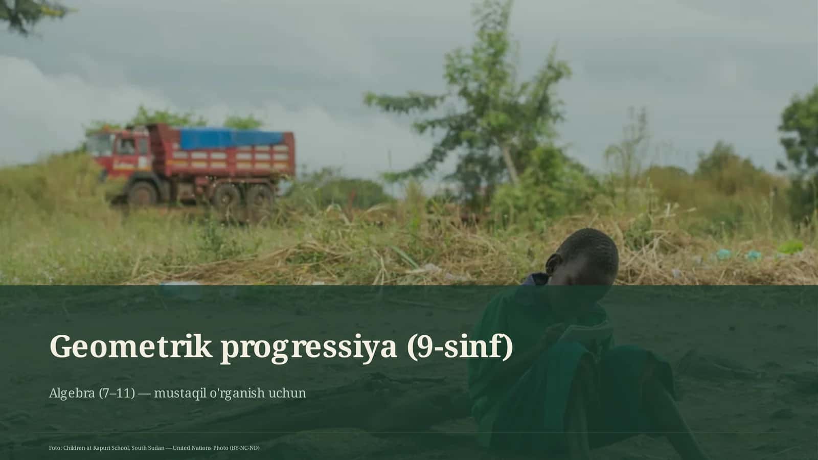 Geometrik progressiya (9-sinf) 1