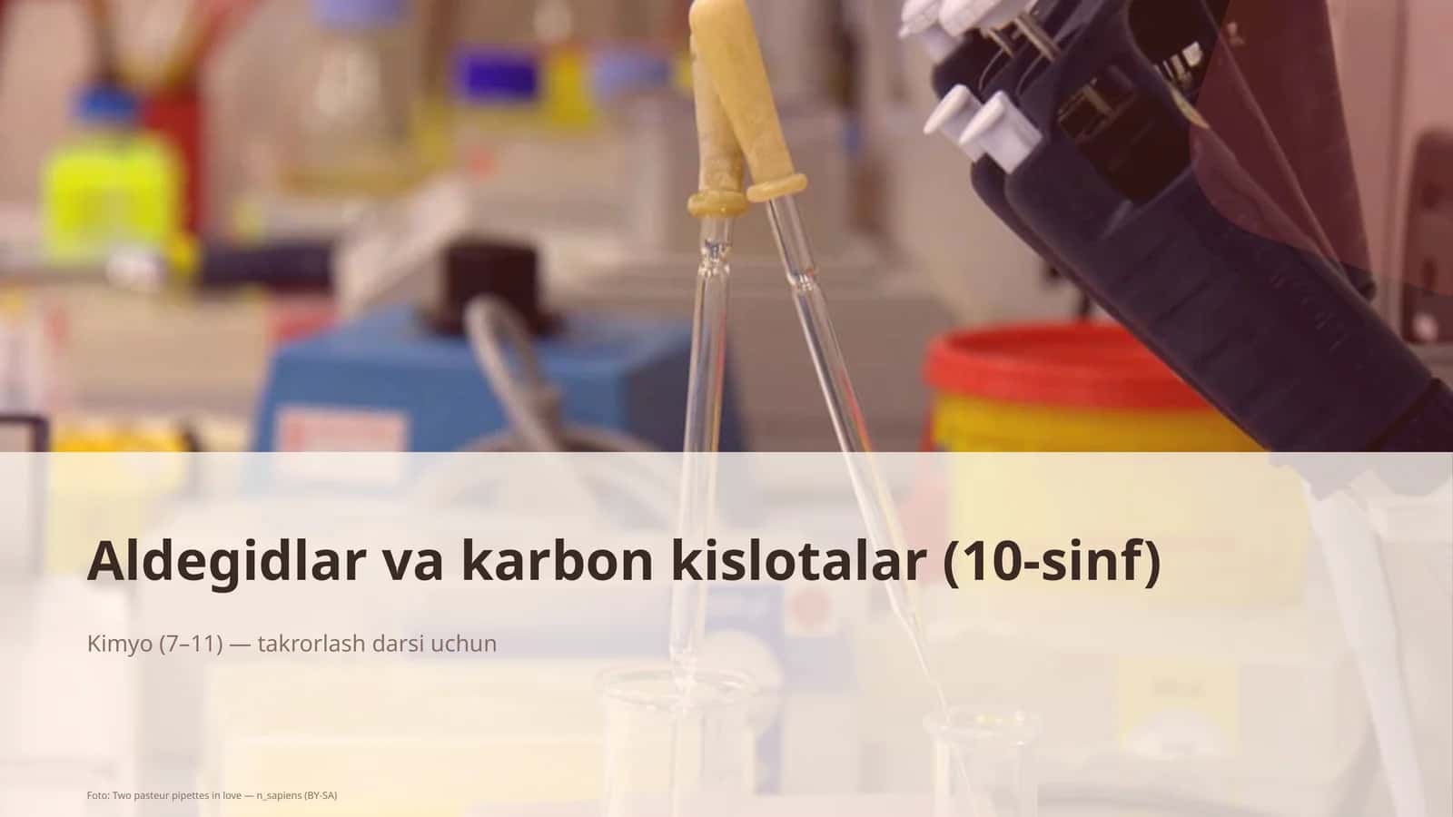 Aldegidlar va karbon kislotalar (10-sinf) 1