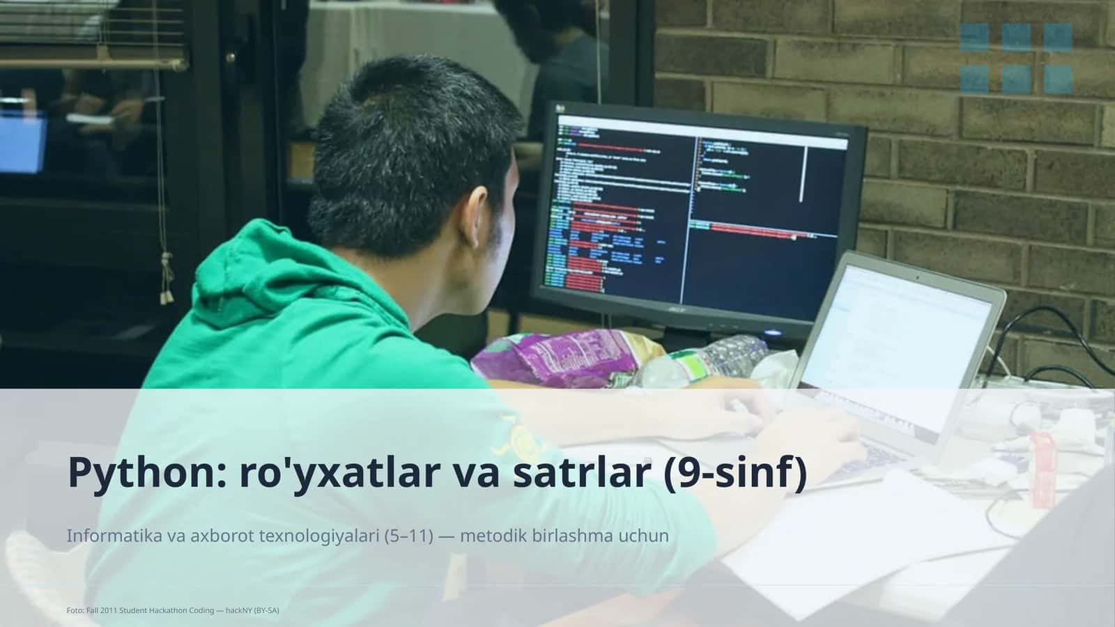Python: ro'yxatlar va satrlar (9-sinf) 1