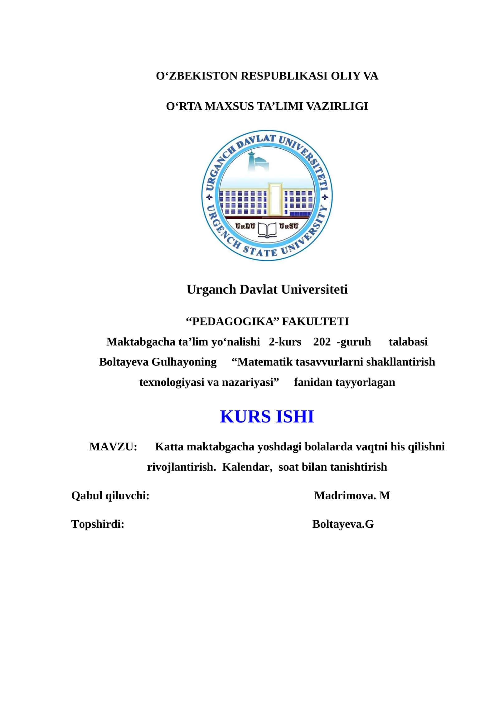 Katta maktabgacha yoshdagi bolalarda vaqtni his qilishni rivojlantirish 1