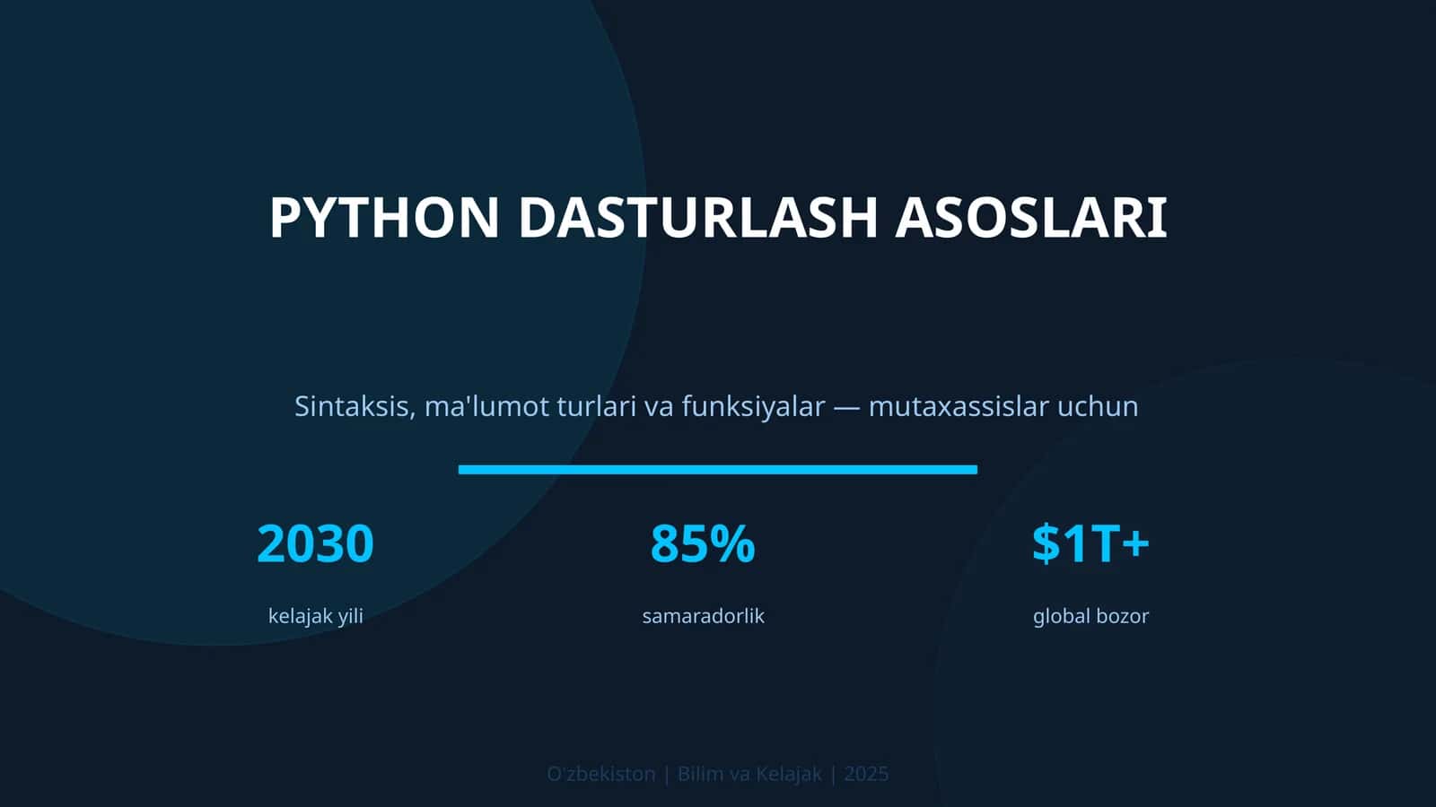 Python dasturlash asoslari 1