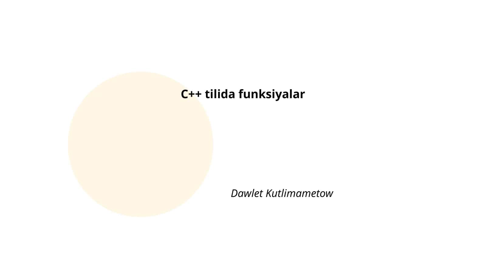 C++ tilida funksiyalar 1