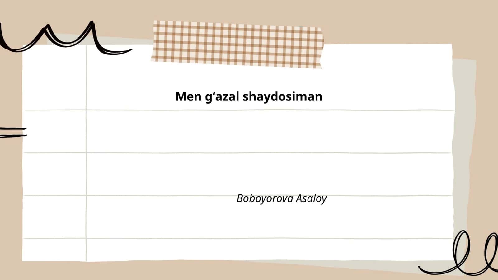 Gʻazal janrining tarixi 1