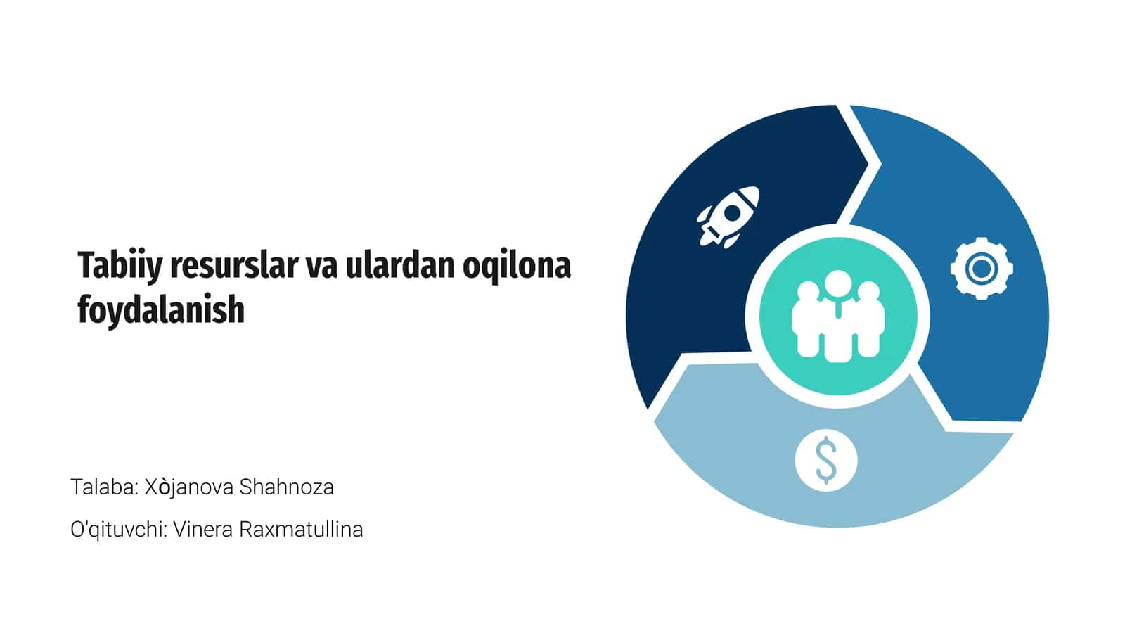 Tabiiy resurslar va ulardan oqilona foydalanish 1