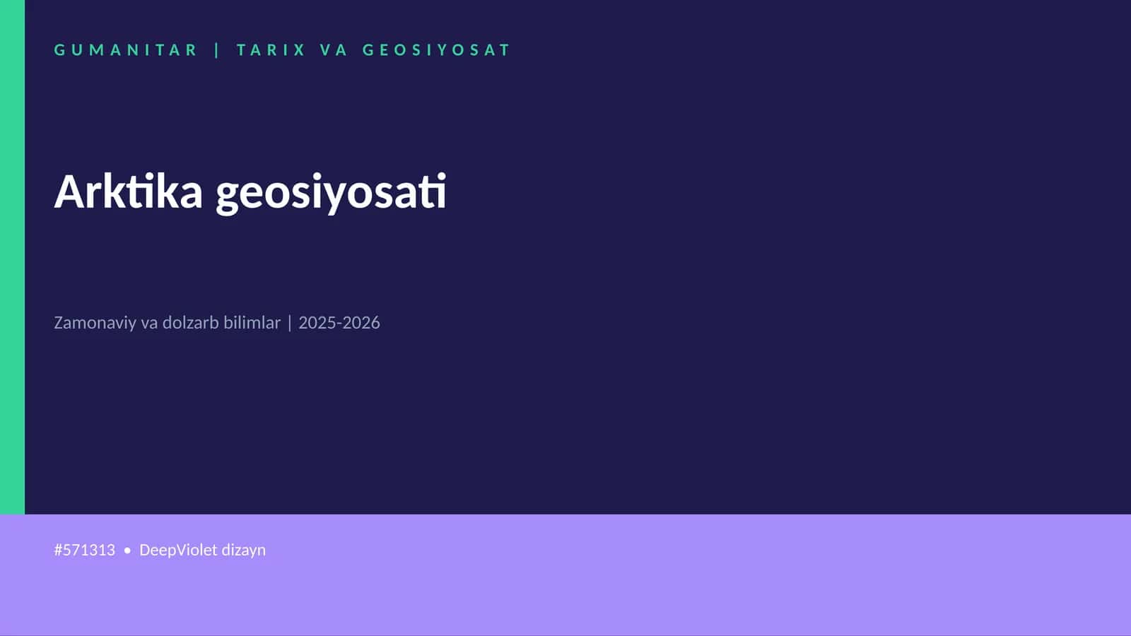 Arktika geosiyosati 1