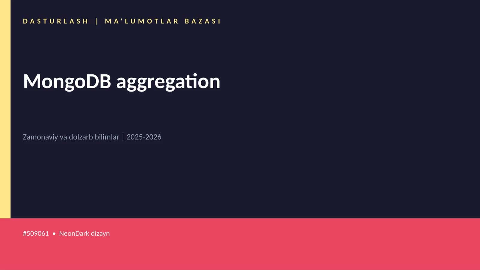 MongoDB aggregation 1