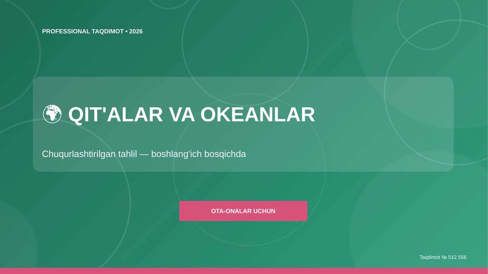 QIT'ALAR VA OKEANLAR 1