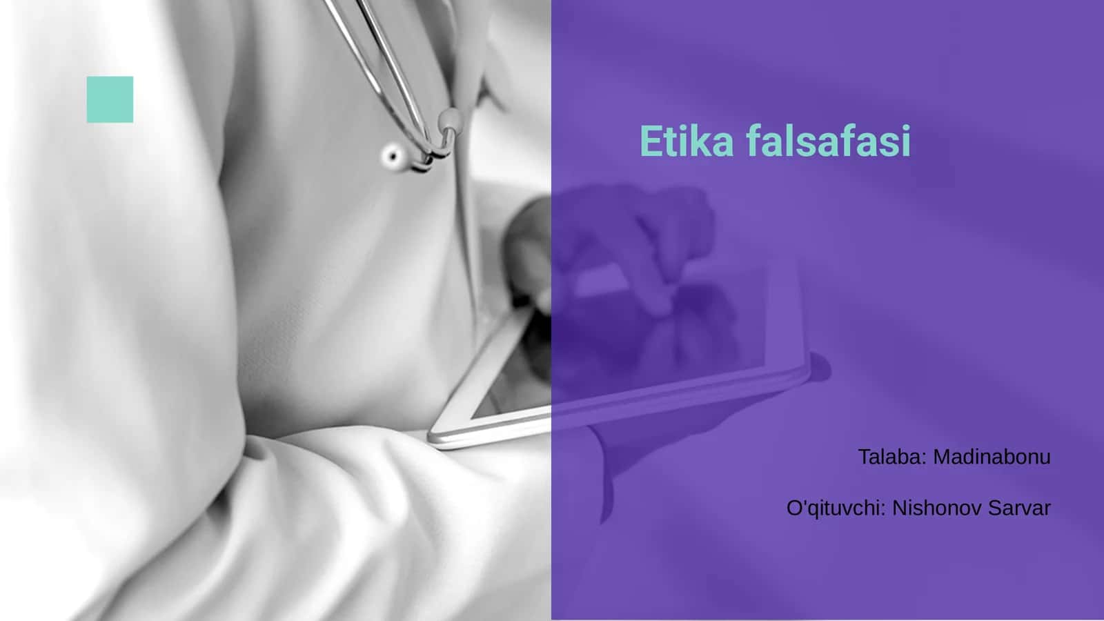Etika falsafasi 1
