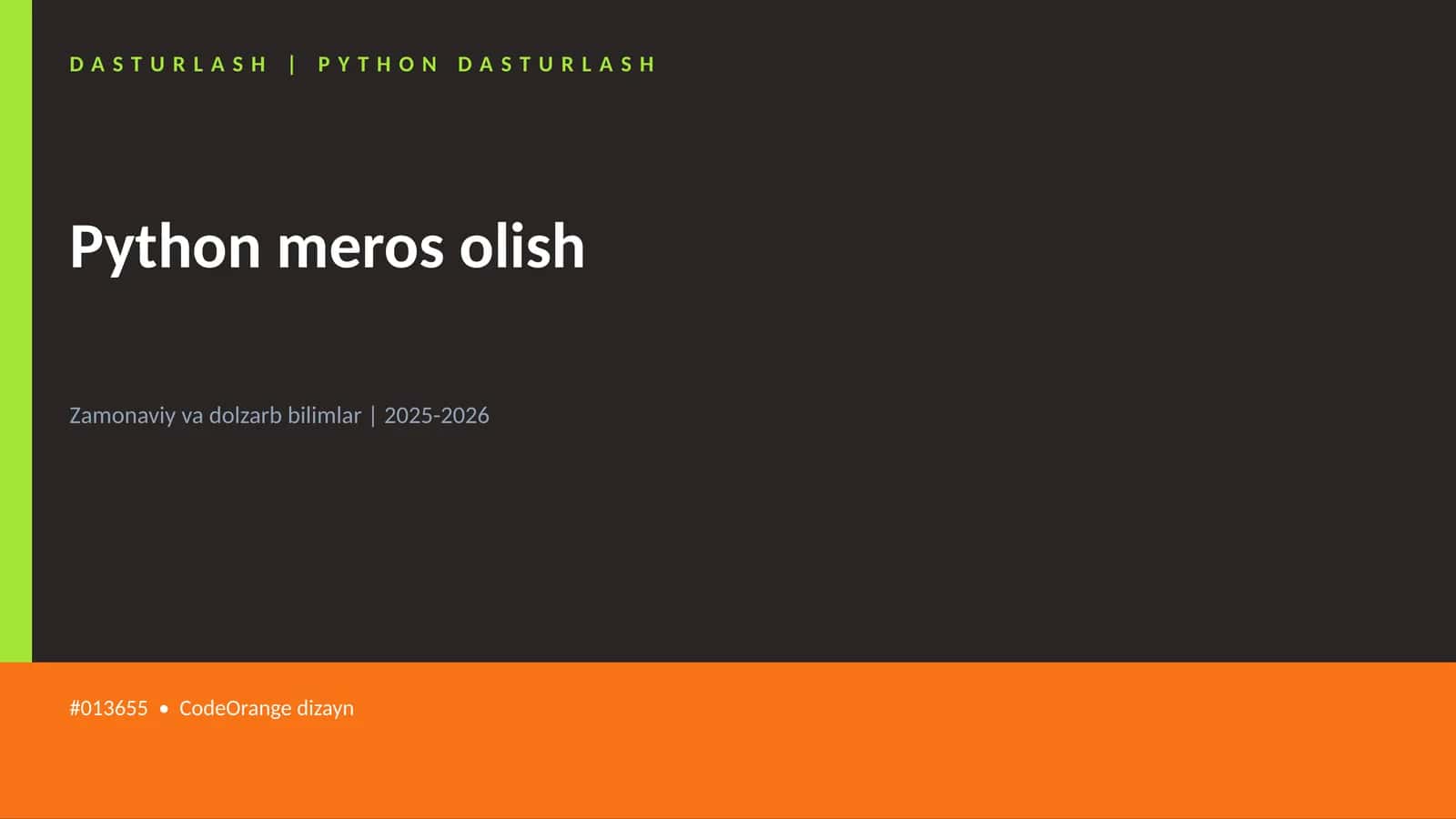 Python meros olish 1
