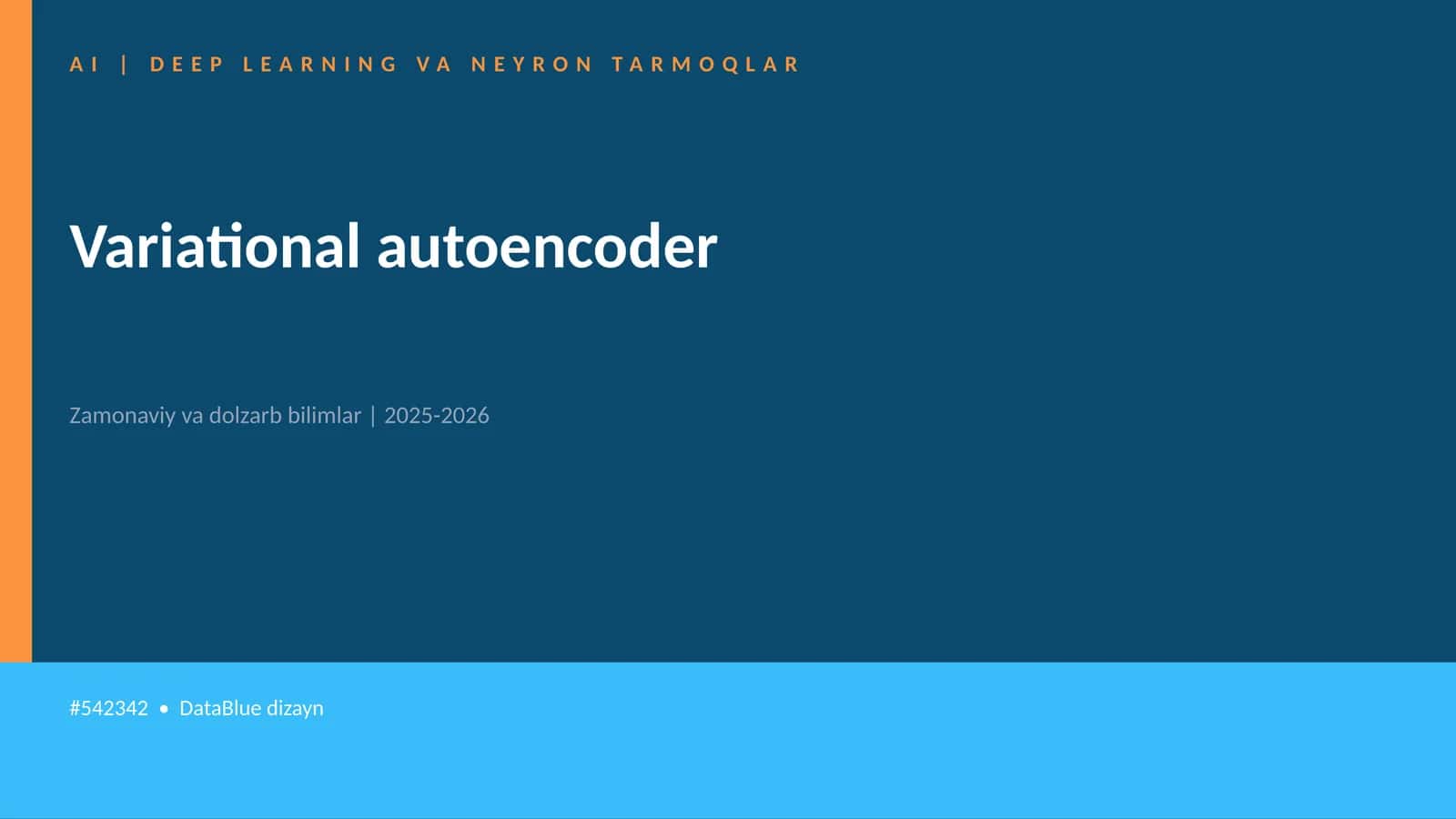 Variational autoencoder 1