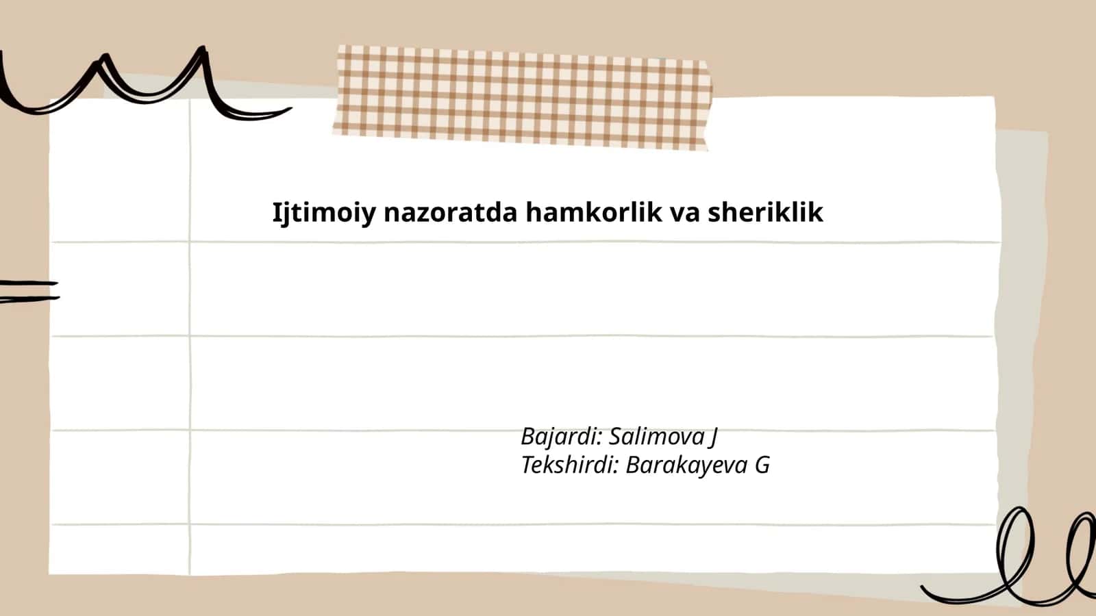 Ijtimoiy nazoratda hamkorlik va sheriklik 1
