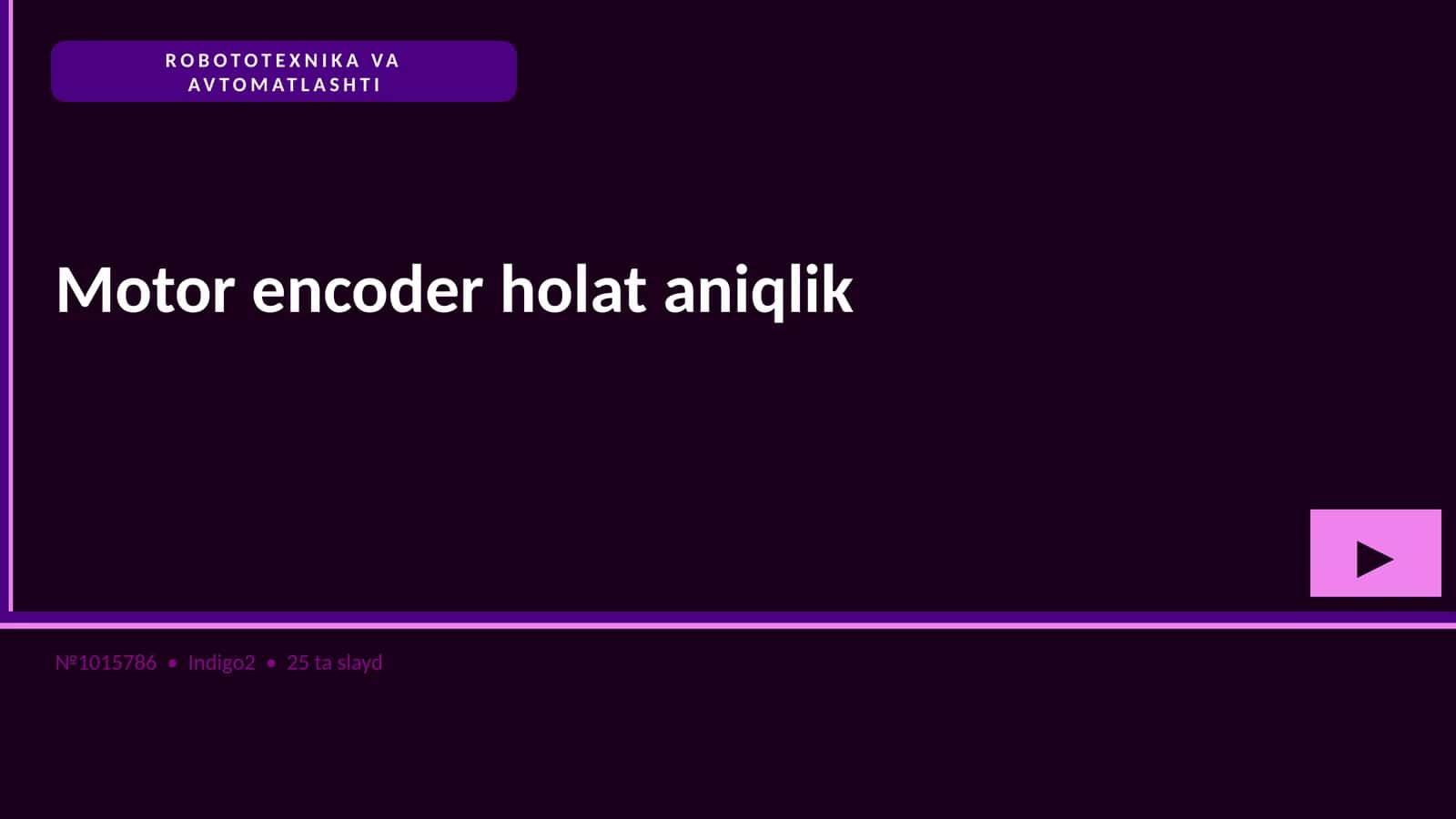 Motor encoder holat aniqlik 1