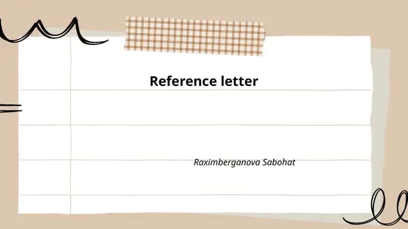 Reference letter 1