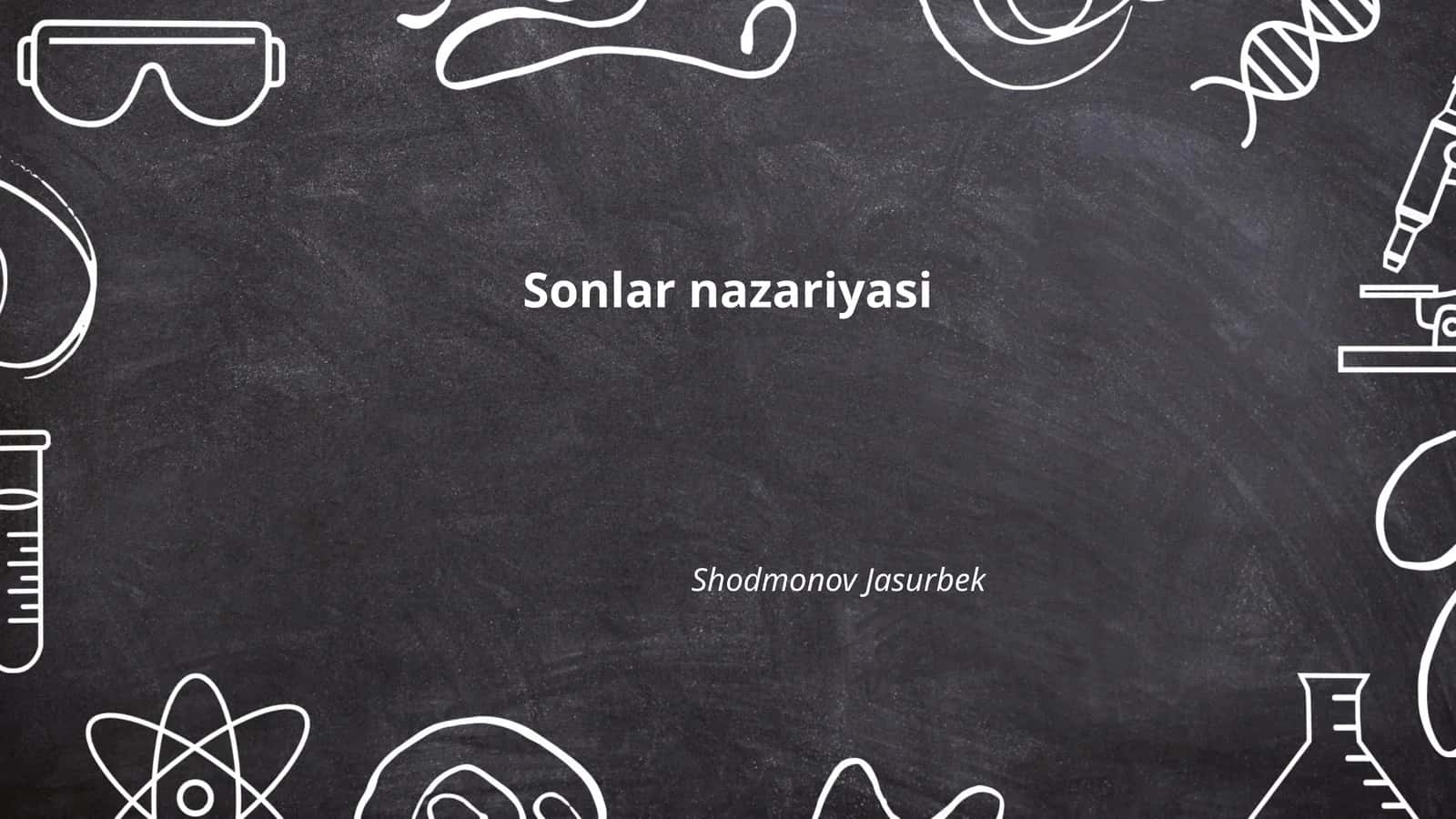 Sonlar nazariyasi 1