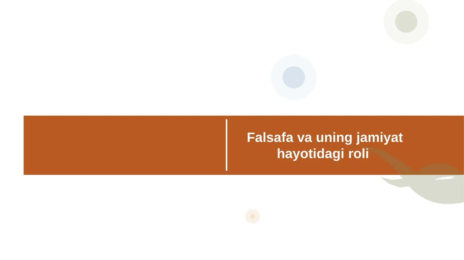 Falsafa va uning jamiyat hayotidagi roli 1
