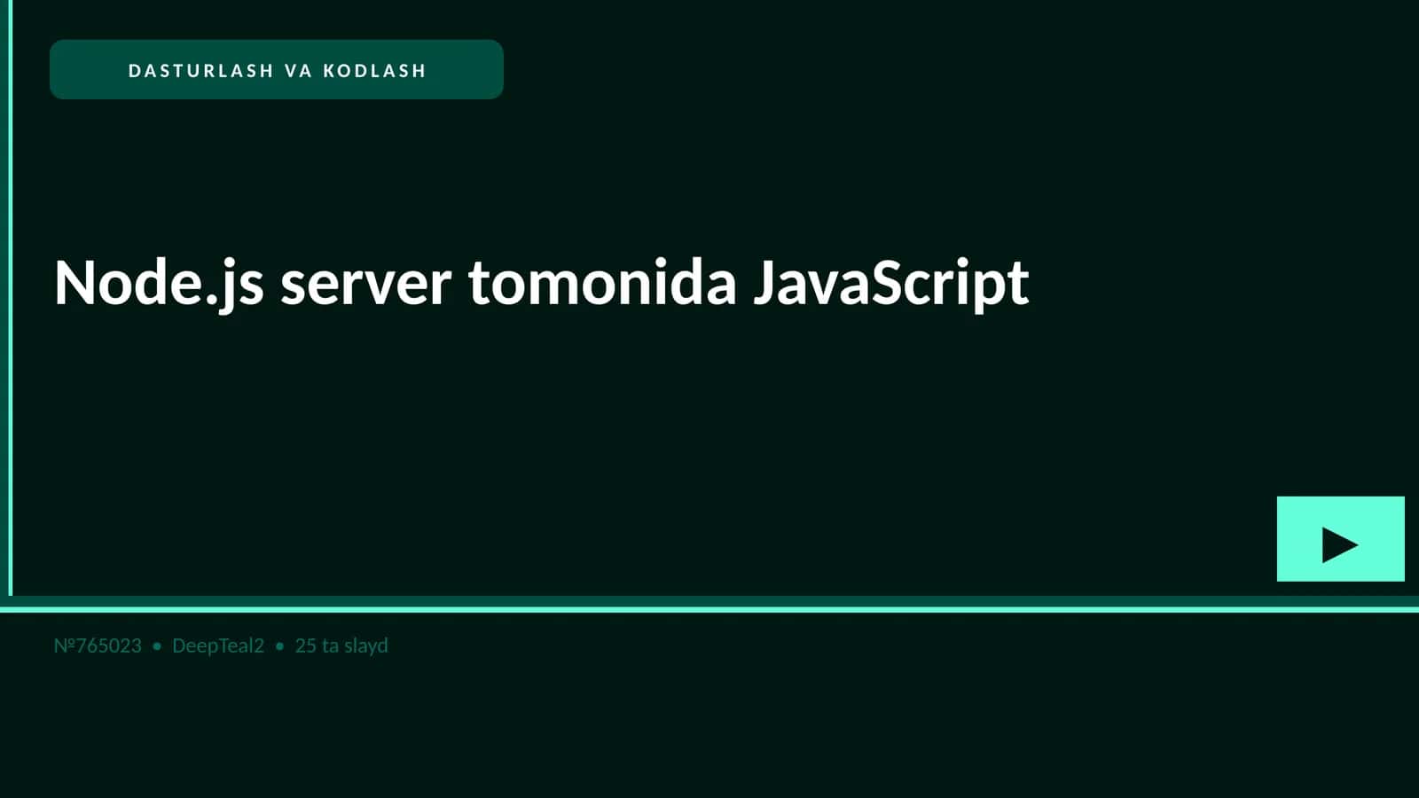 Node.js serverda JavaScript 1