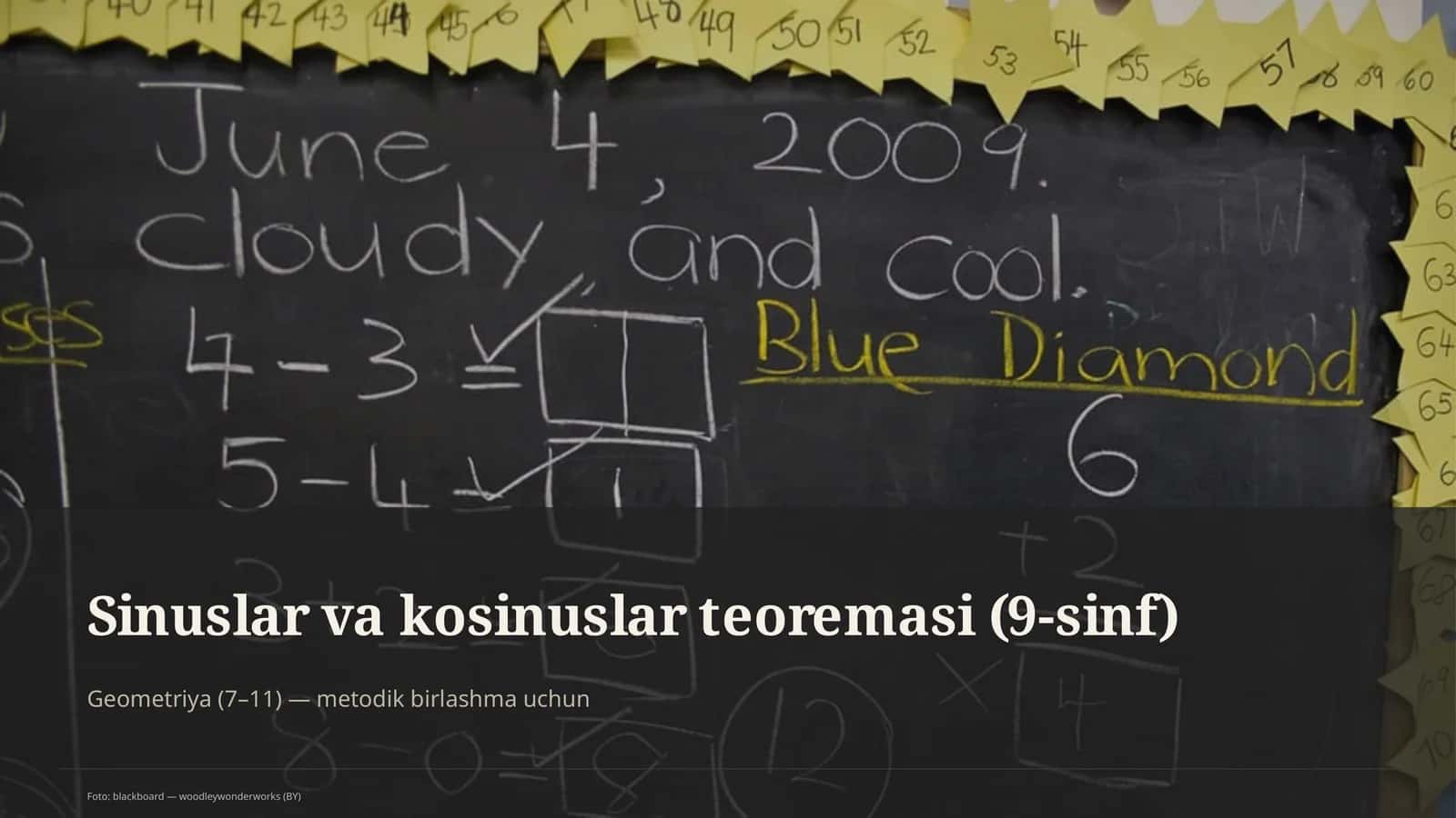 Sinuslar va kosinuslar teoremasi (9-sinf) 1