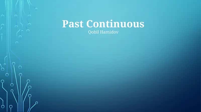 Past Continuous 1