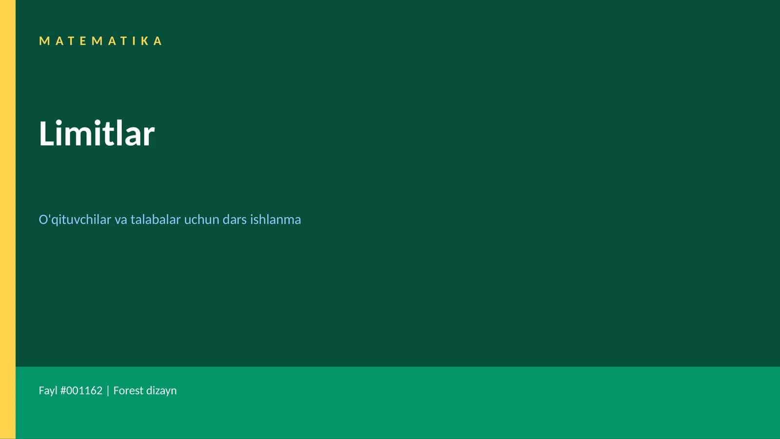 Matematika Limitlar 1