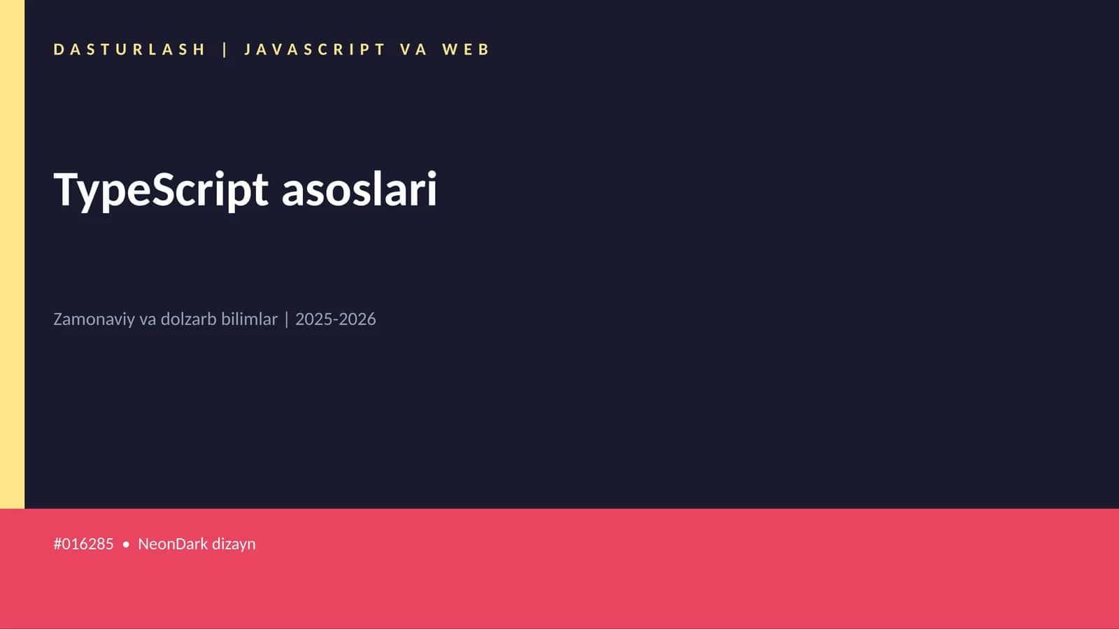 TypeScript asoslari 1