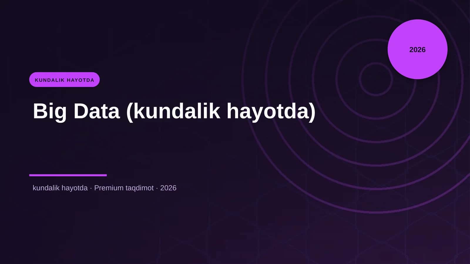 Big Data (kundalik hayotda) 1