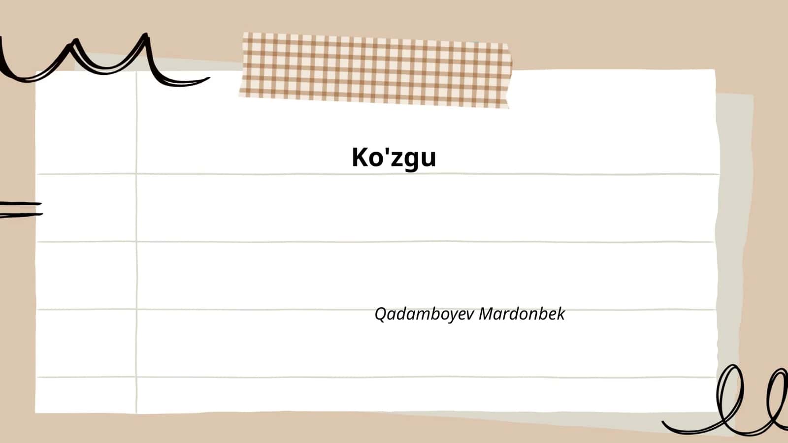 Ko'zgu Tarixiy Rivojlanishi 1