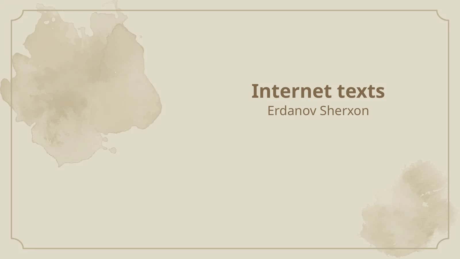 Internet texts 1